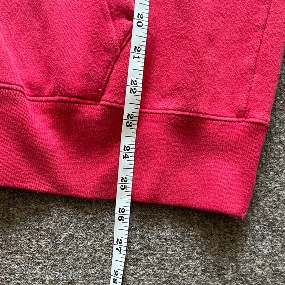 Vintage Y2K Gap Athletics Red Zip Up Hooded Sweatshirt Size Small Oversized Fit - Picture 11 of 13